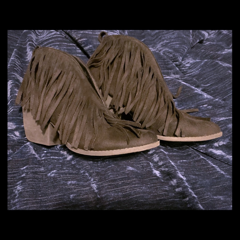 Black Fringe booties